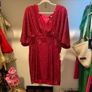 fuchsia pink dress size XL